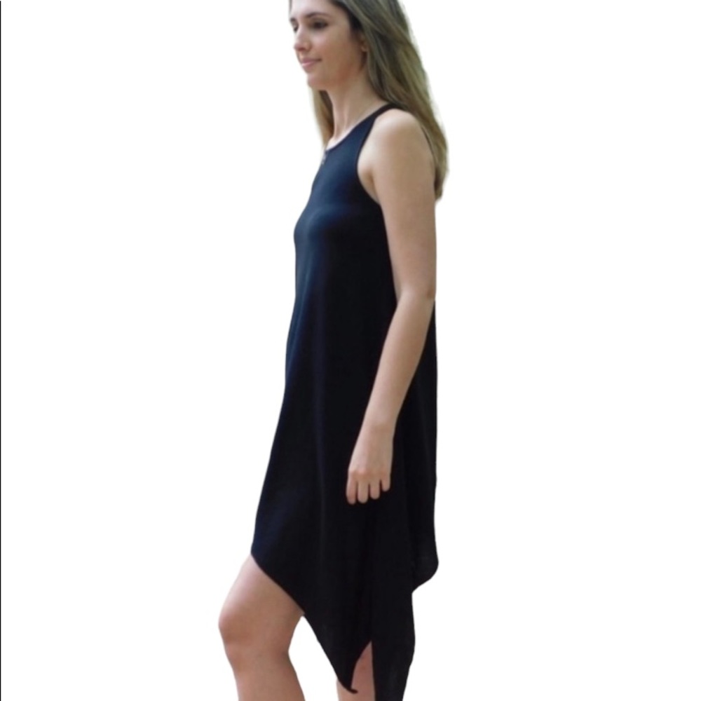 NEW Misty Pearl FRENCH TERRY MEDIUM BLACK SLEEVELESS HANDKERCHIEF By Misty Pearl - Picture 5 of 5